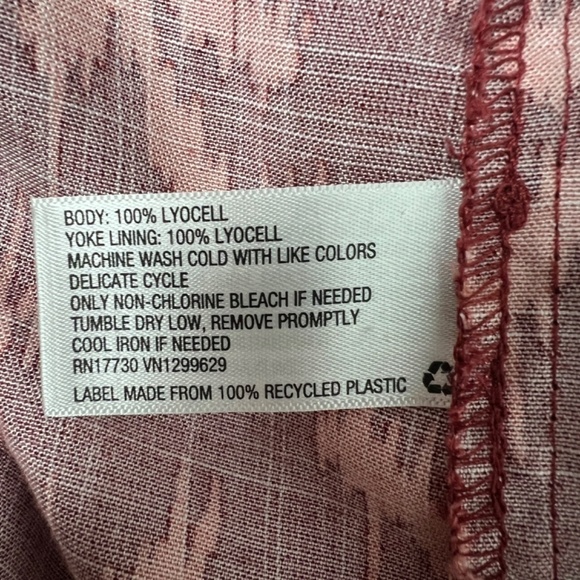 Knox Rose Floral Button Front Long Sleeve Bohemian Shirt Women's Size XL - Picture 9 of 10